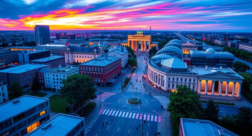 Vibrant Berlin cityscape showcasing tech and cultural hubs